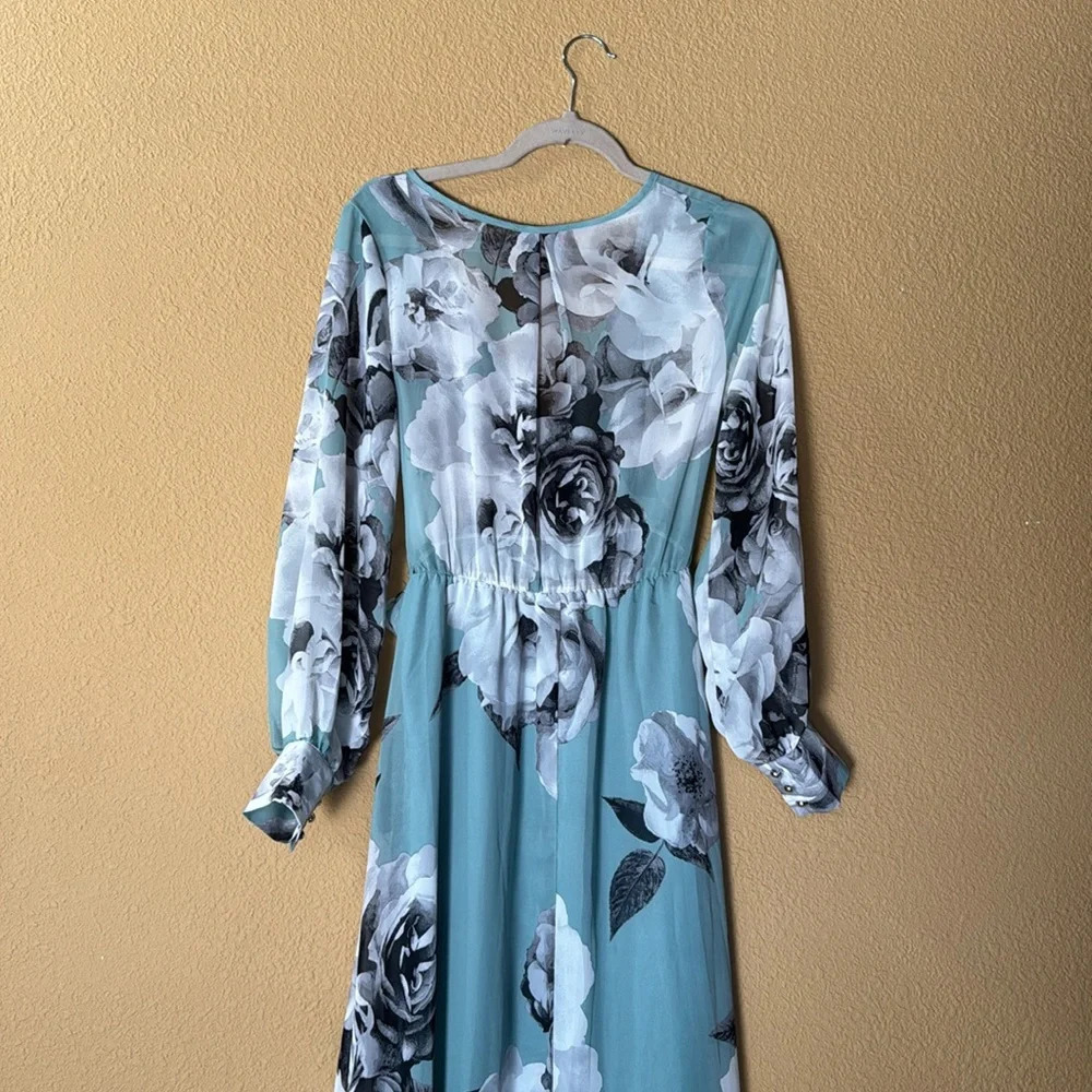 Olivia Floral Mint maxi dress. Size Small - Picture 6 of 9